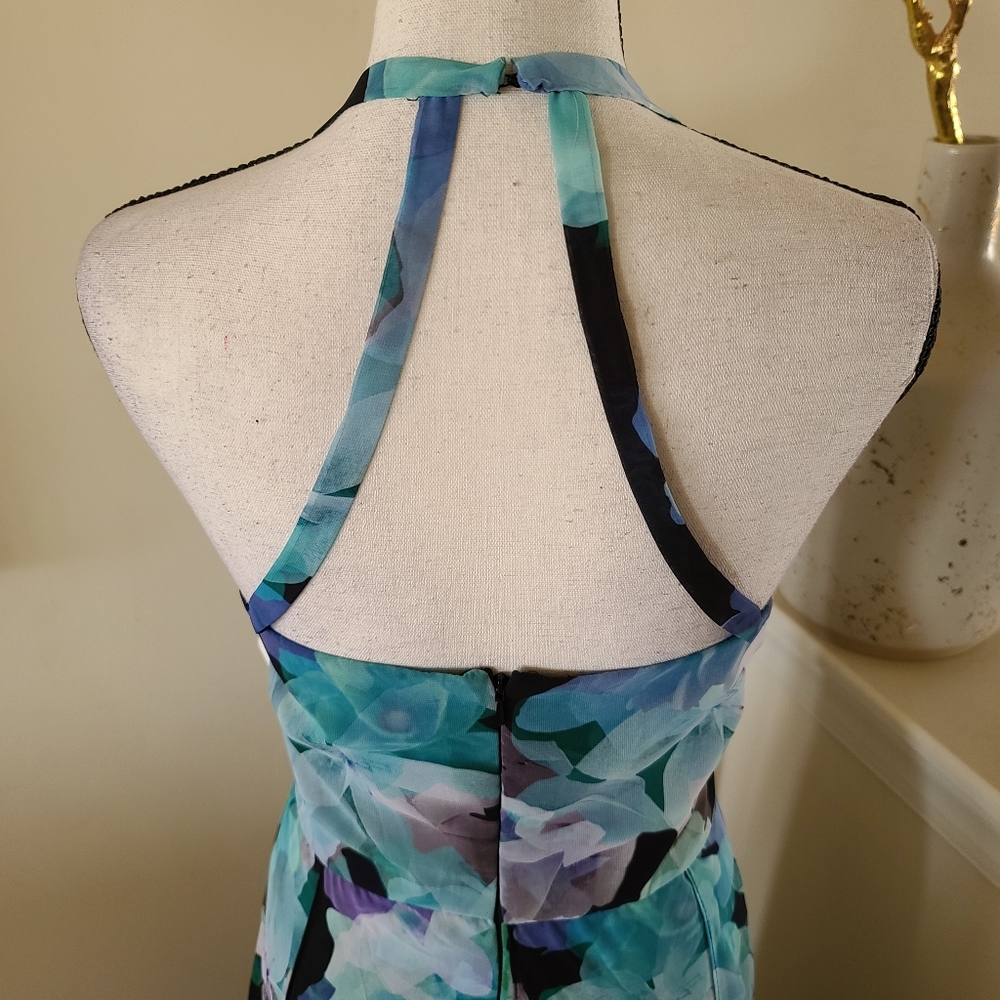 🔥 Aqua Tropical Layered Formal Dress - Picture 7 of 13